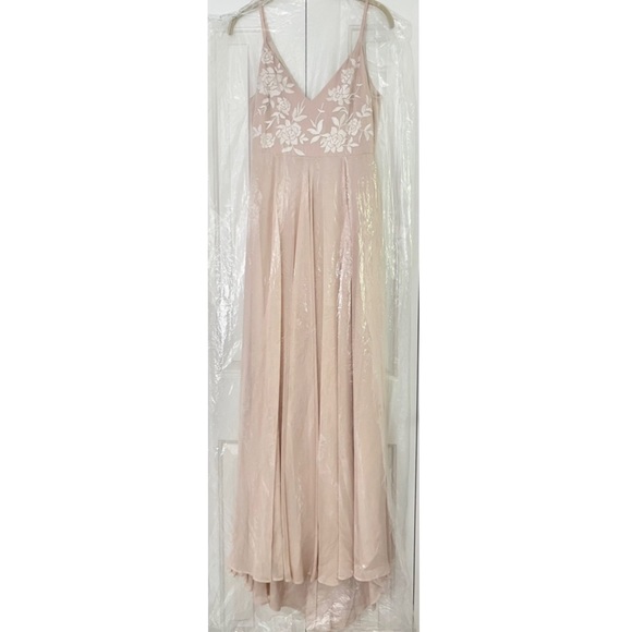 BHLDN Sadia Dress, Oyster, Size 8 - Picture 2 of 16